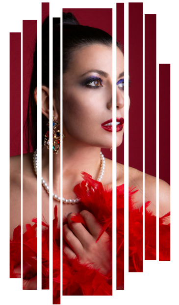 femme burlesque montreal spectacle boa plume